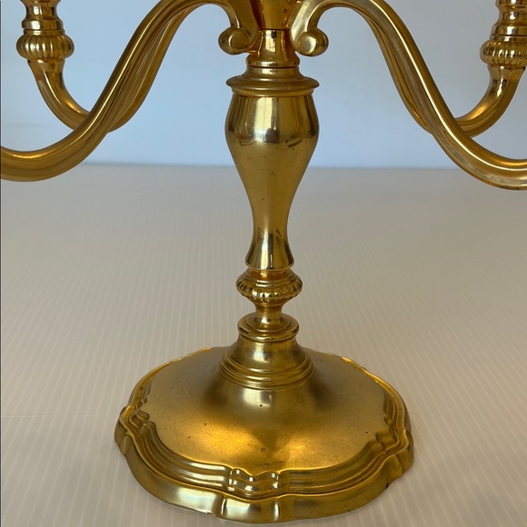 Vintage 18 Karat Gold Plated Candelabra - Picture 7 of 11